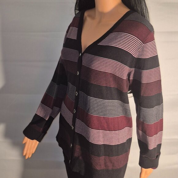 CJ BANKS Pretty Button-up striped sweater in size 2XL - Picture 14 of 15